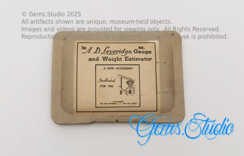 A.D. Leveridge Gauge: High Setting & Small Aperture Accessory (c.1965)